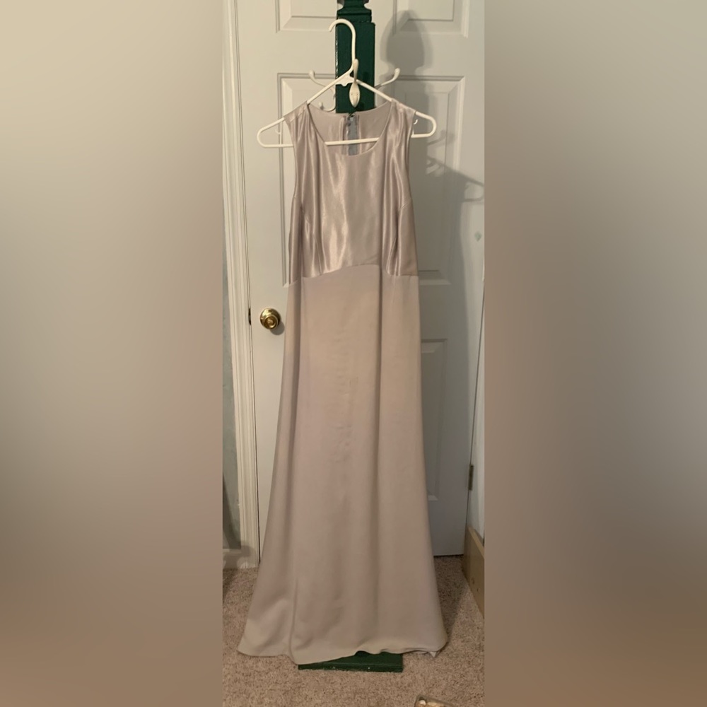 Alfred Angelo Pale Grey Bridesmaid full length dress